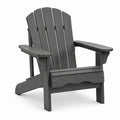 Adirondack Gartenstuhl 82 x 88 x 98 cm Kunststoff Schwarz mit breiten Armlehnen