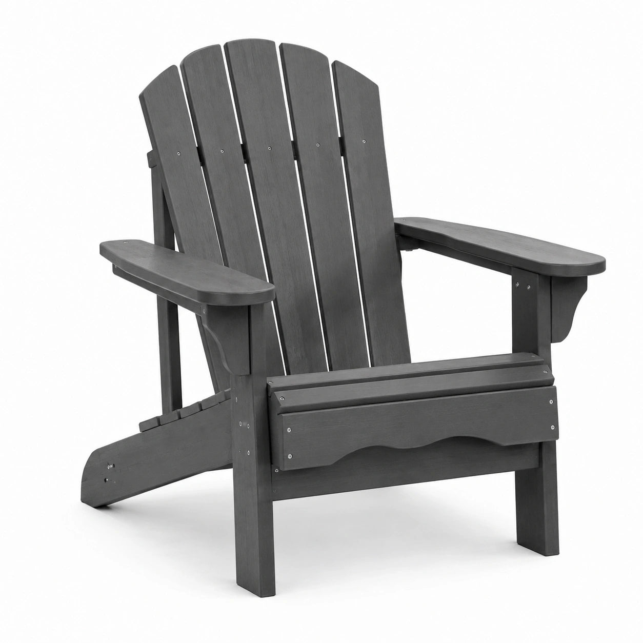 Adirondack Gartenstuhl 82 x 88 x 98 cm Kunststoff Schwarz mit breiten Armlehnen