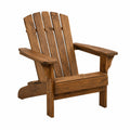 Gartenstuhl 85 x 75 x 95 cm aus Holz Braun im Adirondack-Stil