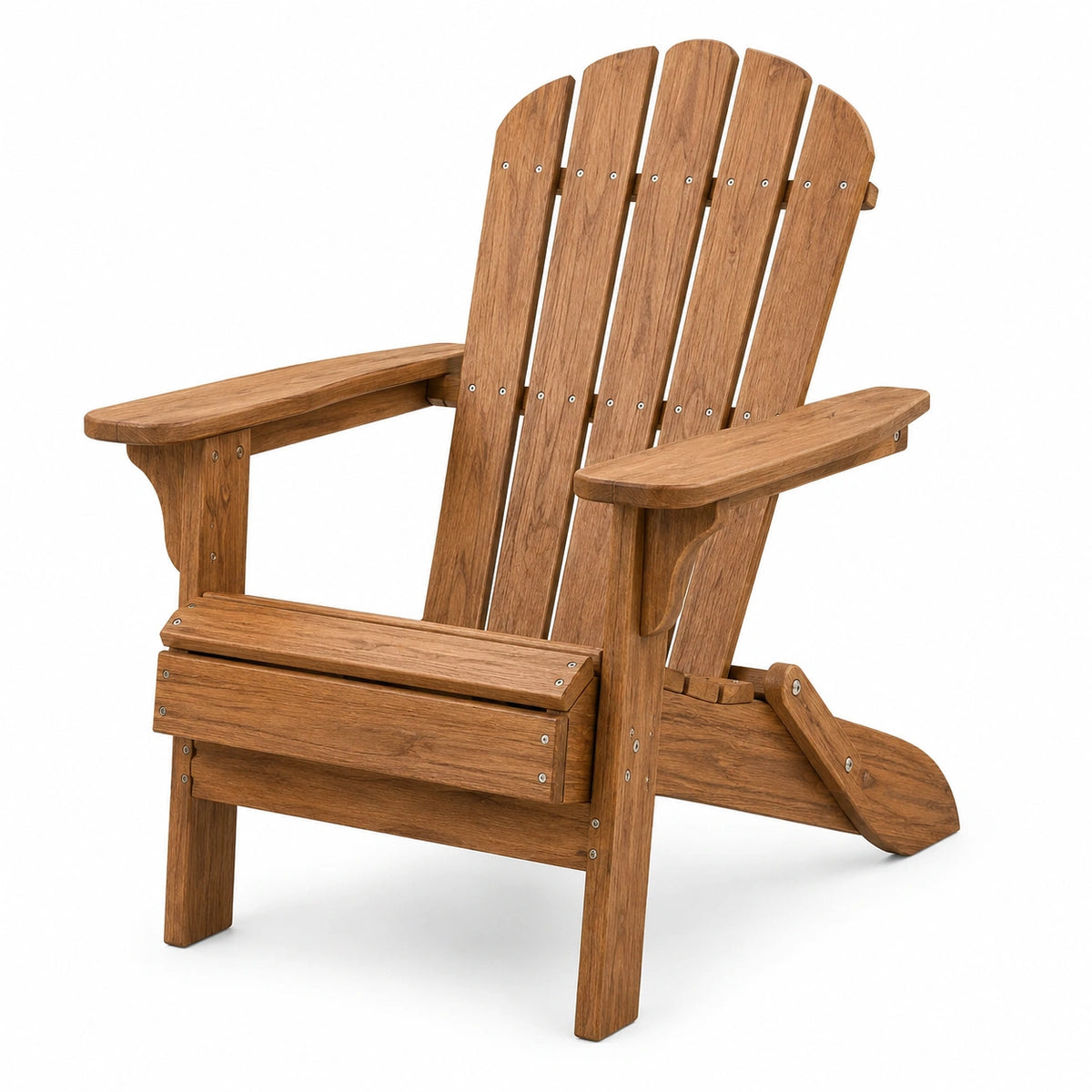 Adirondack-Gartenstuhl 80 x 90 x 100 cm Holz Braun mit Armlehnen