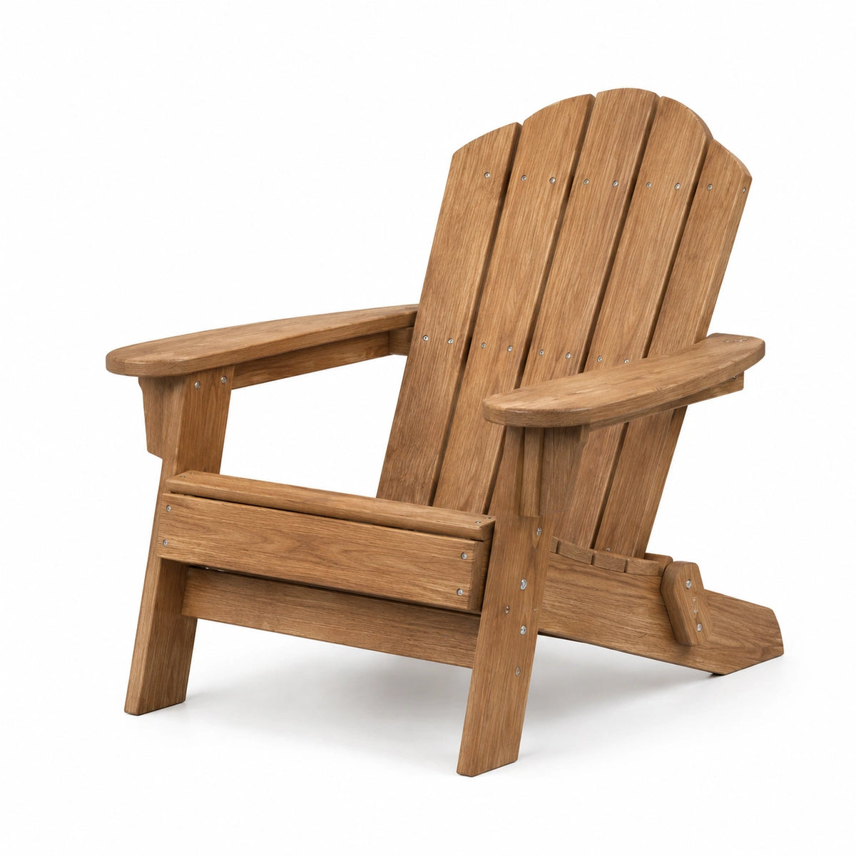 Adirondack-Gartenstuhl 85 x 80 x 98 cm Holz Natur mit breiten Armlehnen