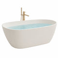 Freistehende Badewanne 170 x 80 x 58 cm aus Acryl in Weiß - ovales Design