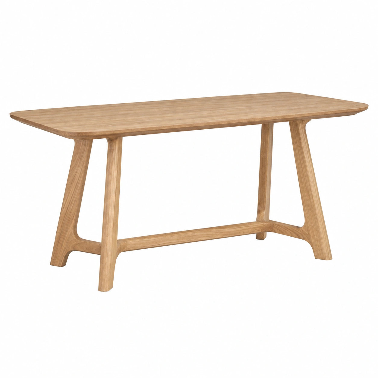 Esstisch 160 x 80 x 75 cm aus Eichenholz Natur - rechteckiger Tisch im skandinavischen Stil