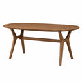 Ovaler Esstisch 180 x 100 x 75 cm Holz Walnussbraun Skandinavischer Stil